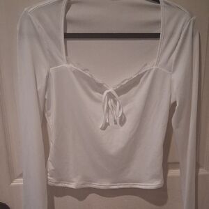 Elegant White Long Sleeve Top